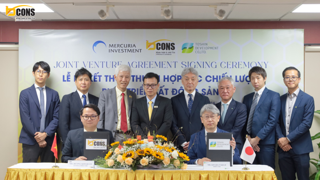 Lễ ký kết thỏa thuận hợp tác chiến lược giữa Tập đoàn Bcons với Toshin Development và Mercuria Investment (Nhật Bản)
