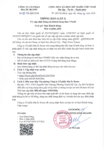 THÔNG BÁO (LẦN 2) VỀ VIỆC CẬP NHẬT THÔNG TIN KHÁCH HÀNG THEO VNEID