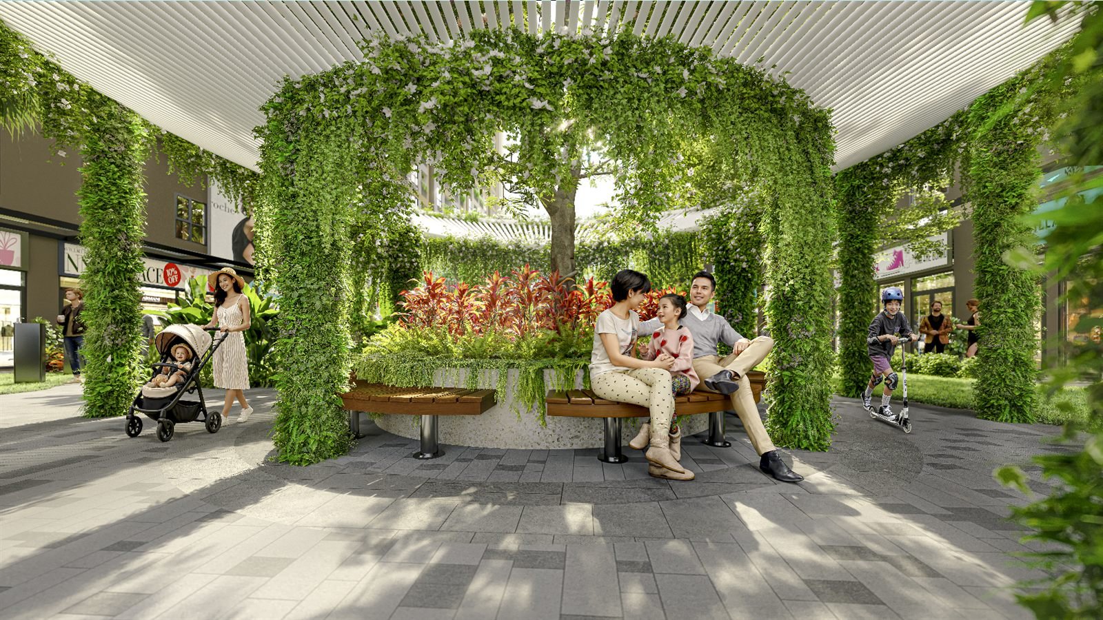 Cây ước nguyện — điểm hẹn cộng đồng dưới khối đế thương mại — Bcons Central Park