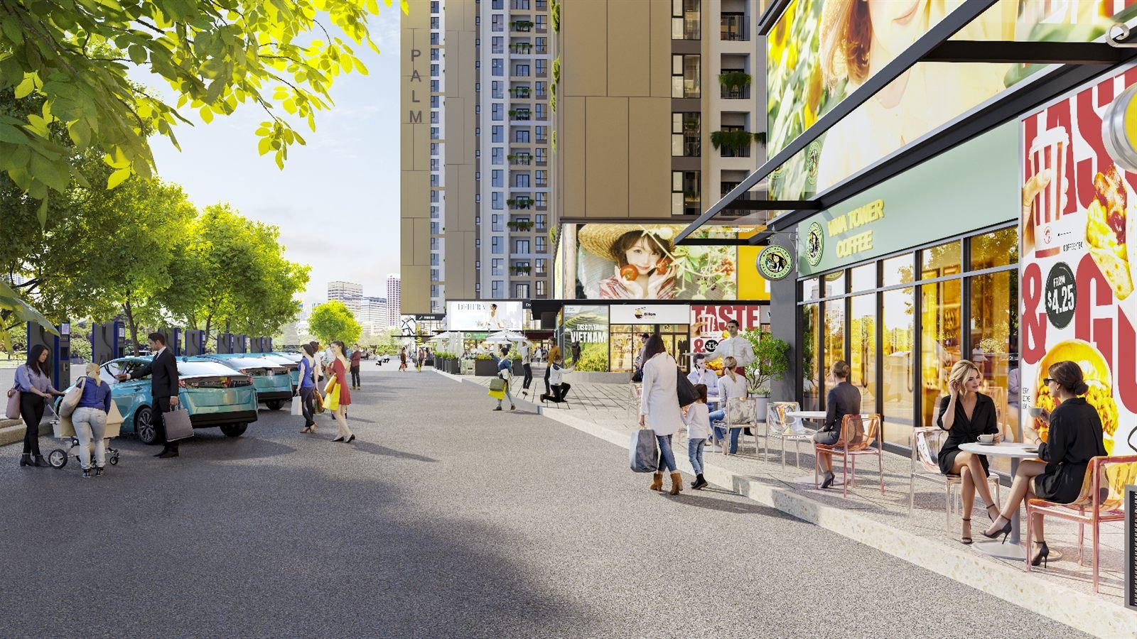 Tuyến shophouse thương mại mặt tiền đường lớn — Bcons Central Park