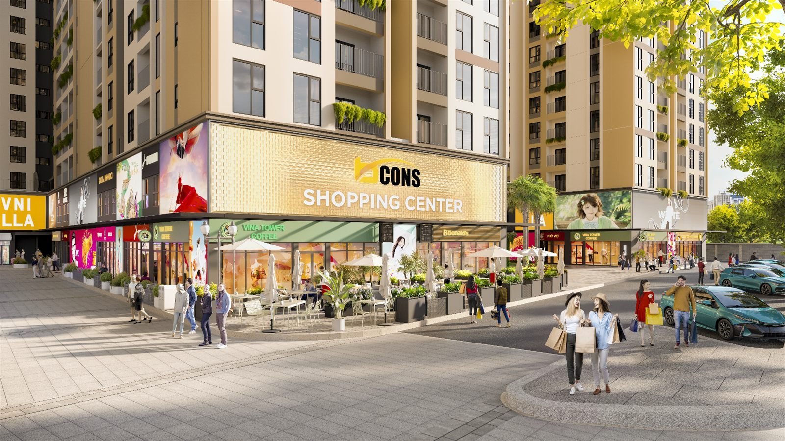 Bcons Shopping Center ngay khối đế dự án — Bcons Central Park